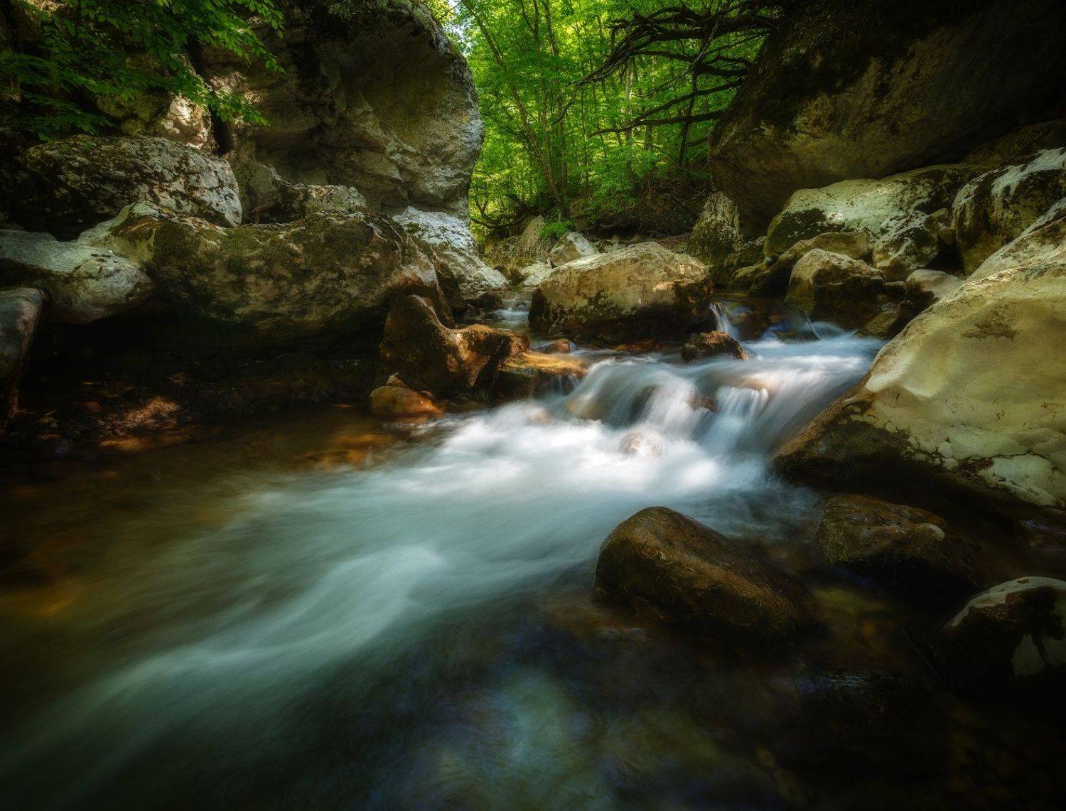 крым, весна, большой каньон крыма., Владимир Дубинин