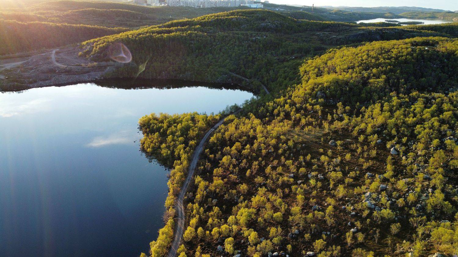 озеро, солнце, север, белые ночи, Алёна Салтыкова