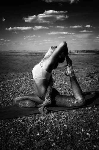 Photoart of yoga practice