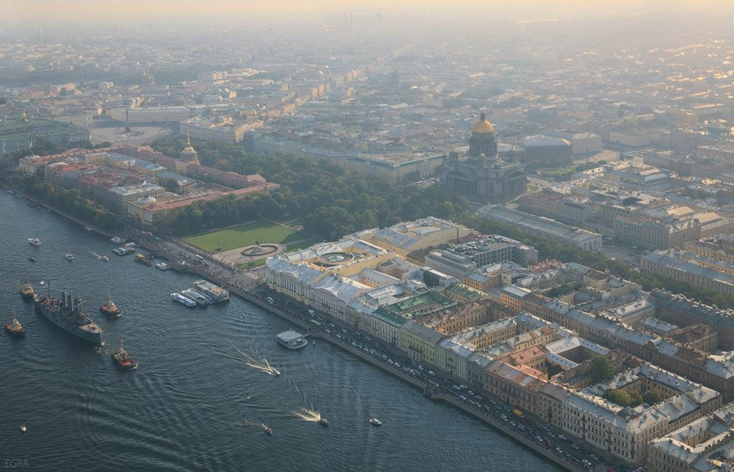 Аврора, Исаакиевский, Крейсер, Крыши, Нева, Санкт-петербург, Собор, EGRA