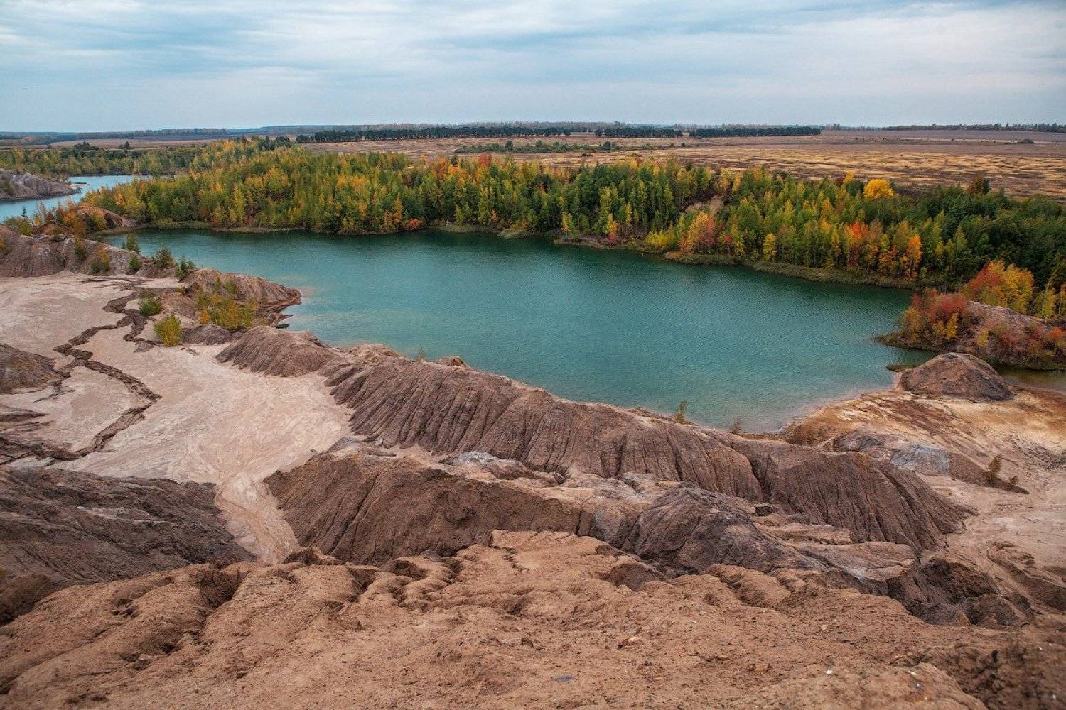 Горы, Озеро, Осень, Пейзаж, Россия, Борис Куприков