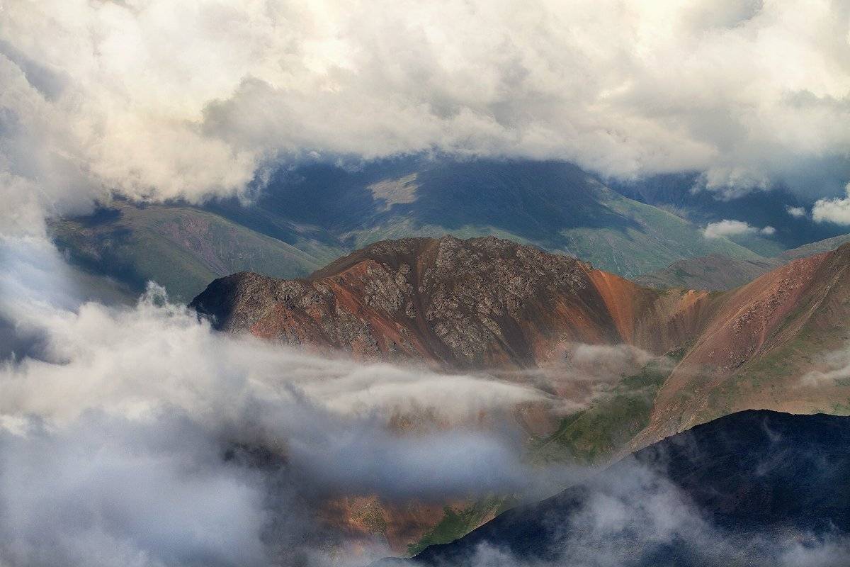 Kavkaz, Гора, Горы, Кавказ, Облака, Россия, Владимир Куцый