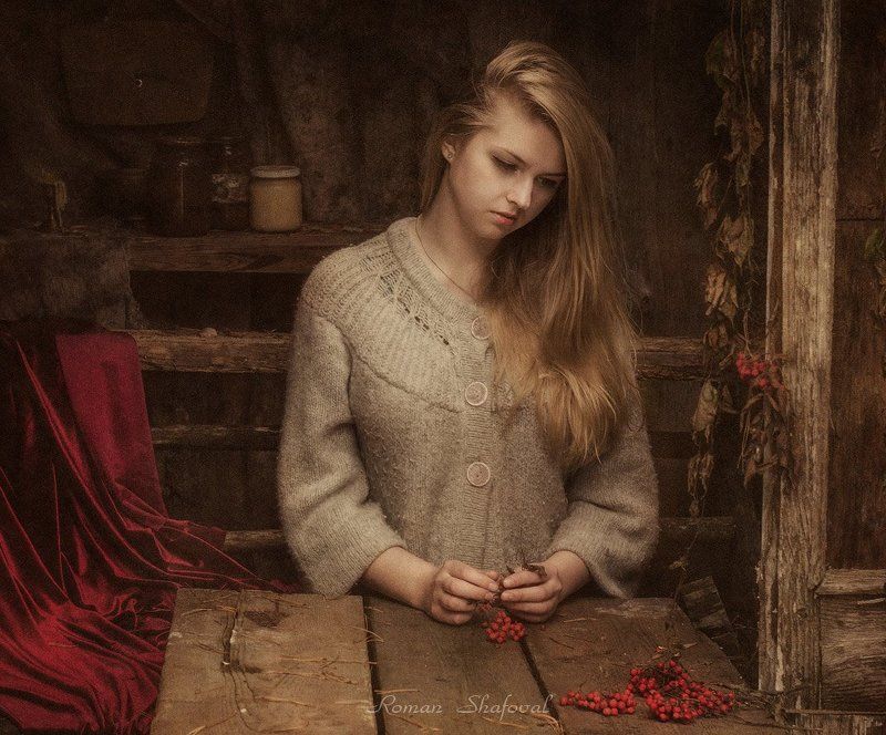 Портрет девушки, Роман Шафовал осенний.. фото превью