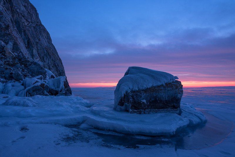 Байкал, Зима, Камни, Лед, Ольхон, Снег Байкальский десерт... фото превью