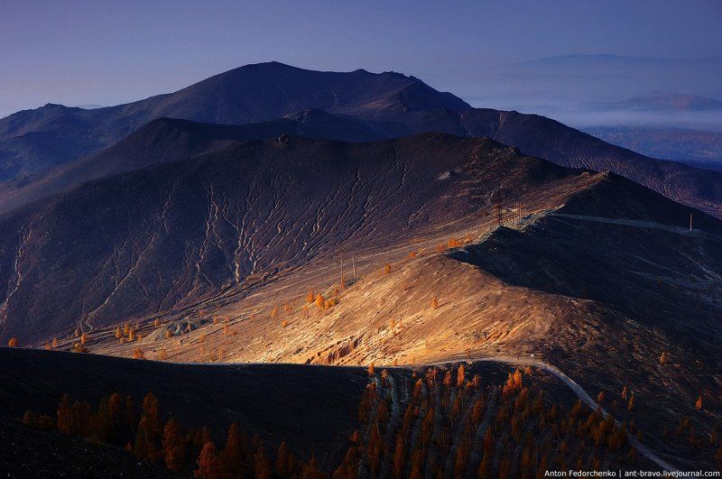 Горы, Карабаш, Осень, Южный урал Черные горы Карабаша фото превью