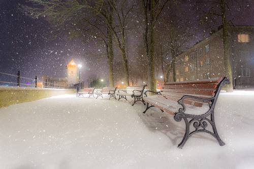 Зимний вечер в Нарве