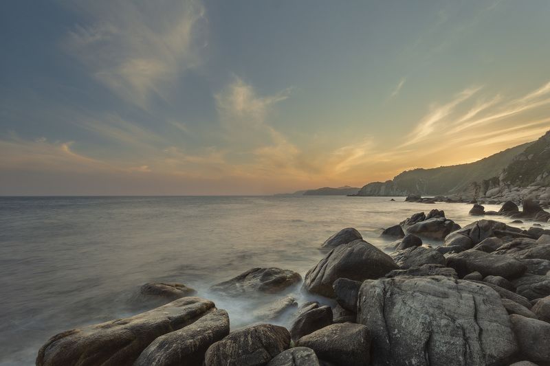 море,закат, облака  фото превью