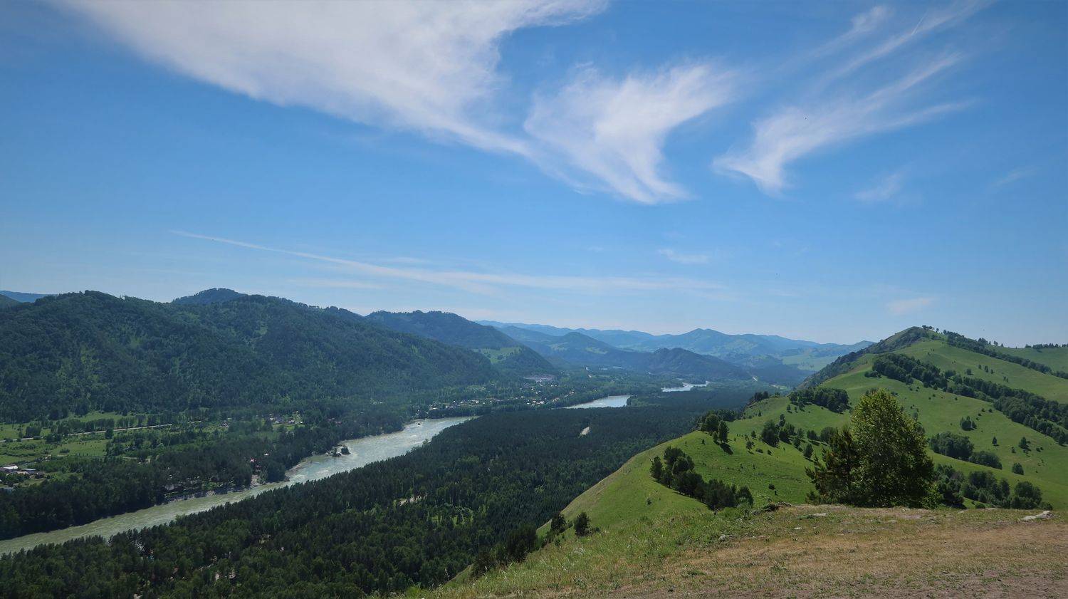 катунь,река,алтай,горы,облака,природа, Козлова Галина