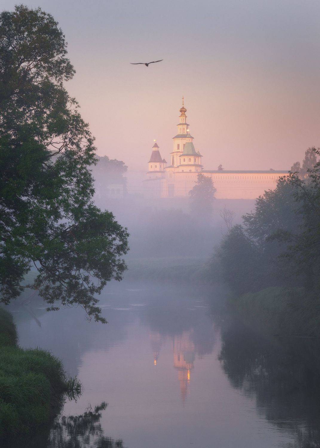 истра, храм, туман, подмосковье, Александр Стрельчук