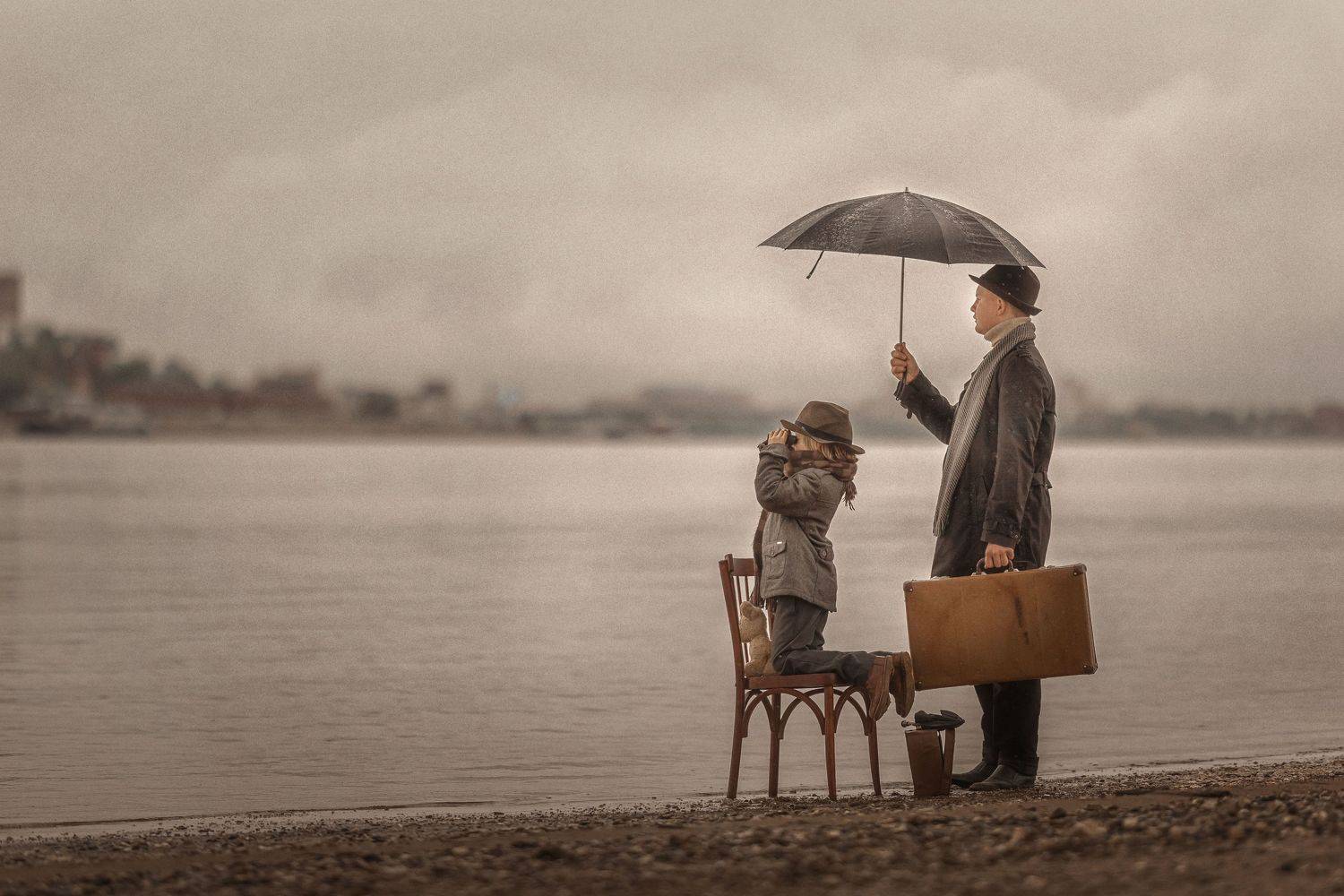 дети, мальчик, детскаяфотография, дождь, кино, Елена Чернигина