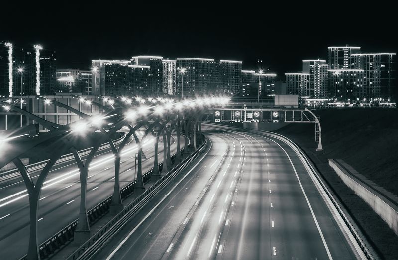 зсд, спб, васильевский, дорога Огни большого города фото превью