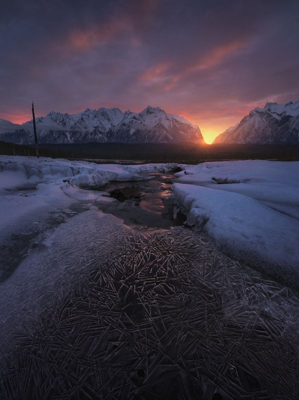 забайкалье, чара, чарская пустыня, закат, кодар, кодарский хребет Кодарский хребет фото превью