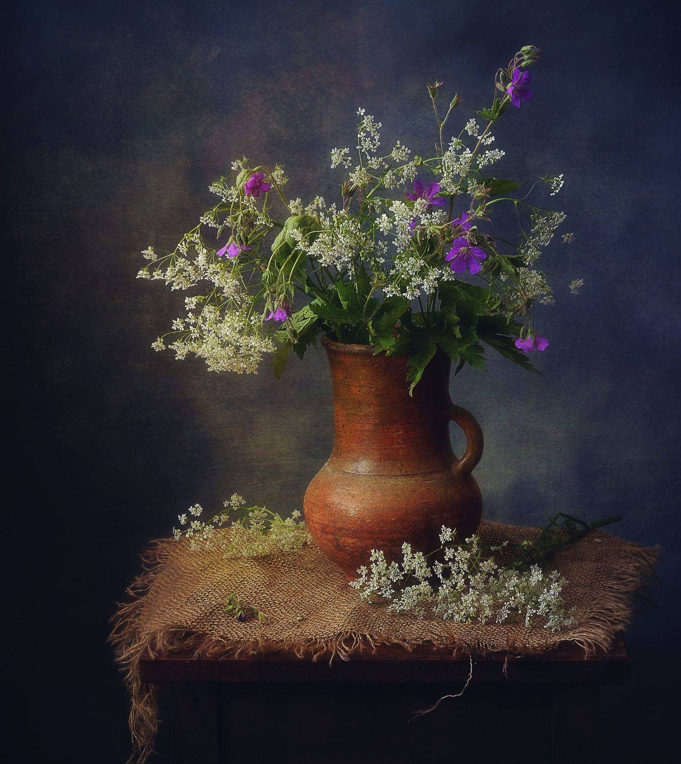 натюрморт,композиция,цветы,лето,болиголов, Наталия К