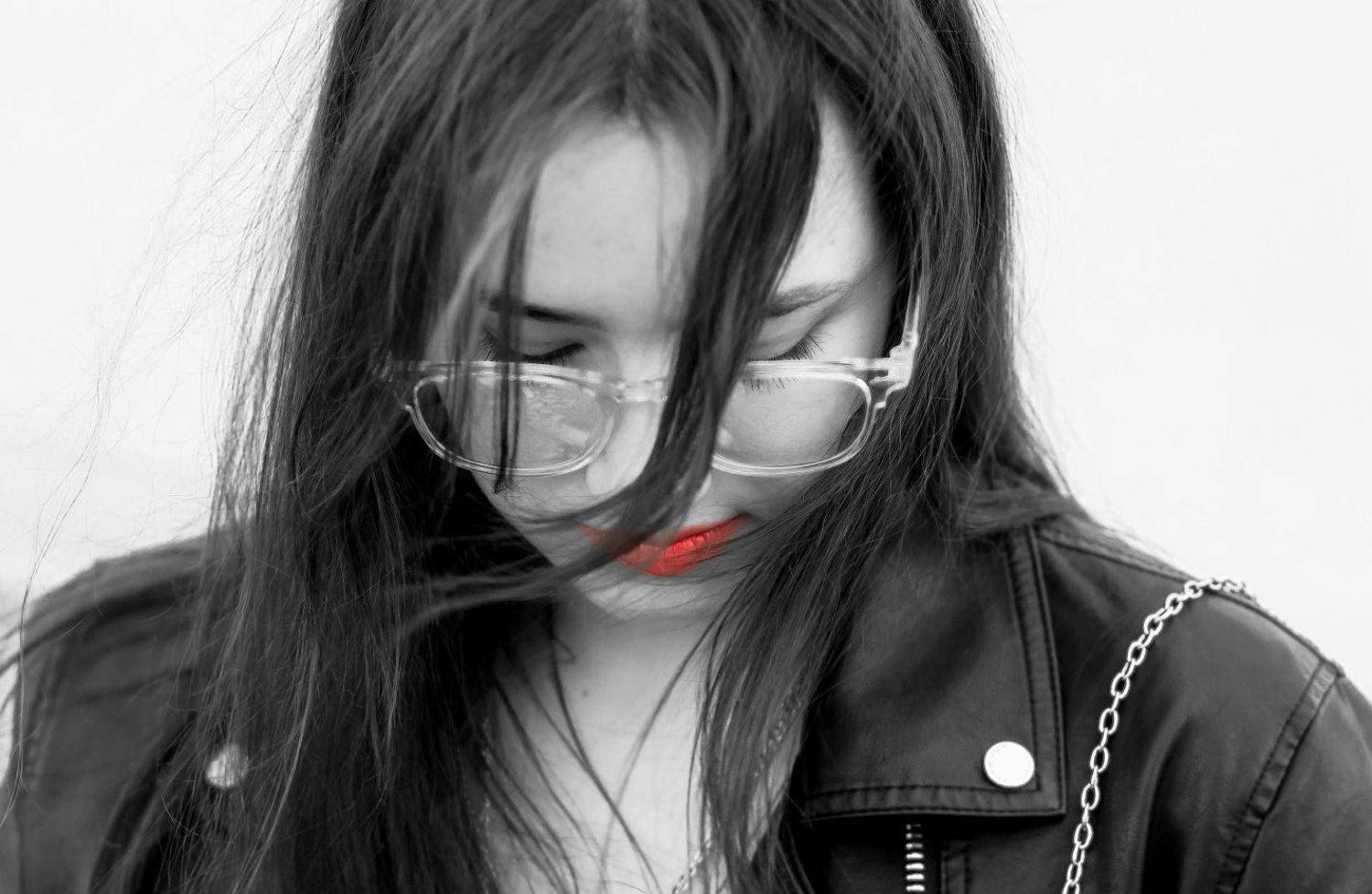 девушка, портрет, губы, Виктор Климкин