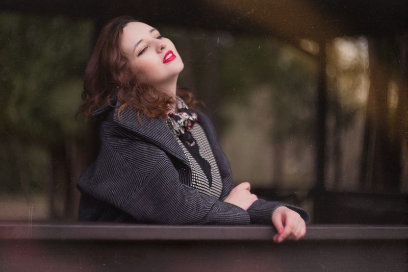 Портрет, фотосессия, весна, шум, ретро, винтаж, природа, гелиос Полина фото превью