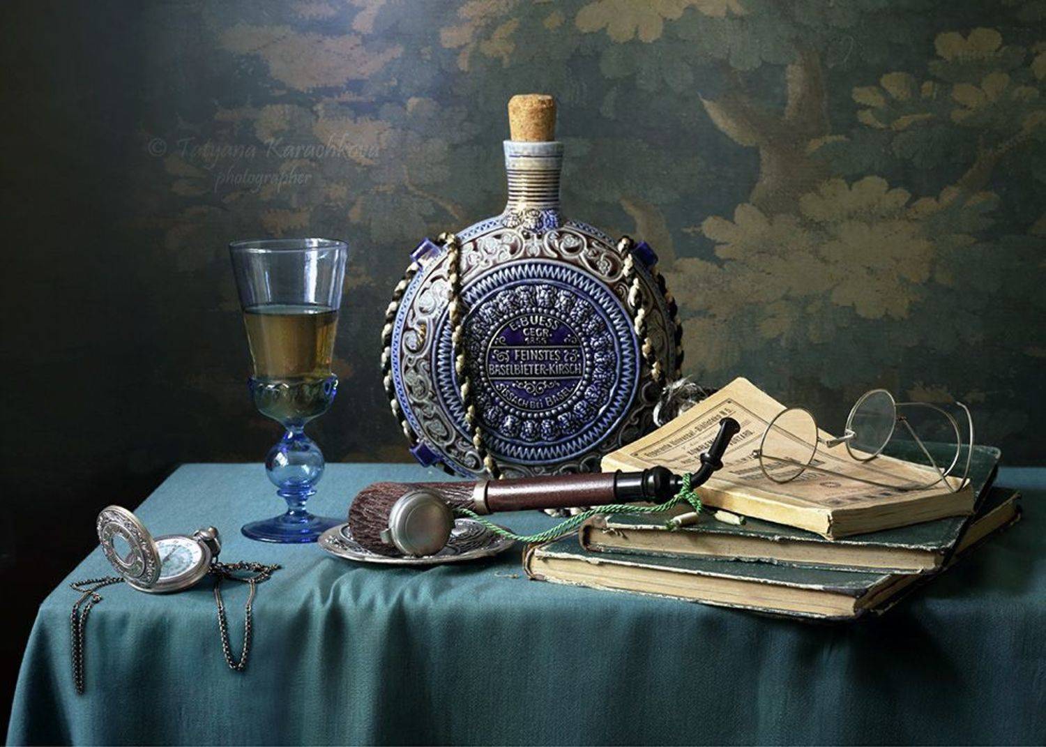 натюрморт, трубка, баклажка, Tatyana Karachkova