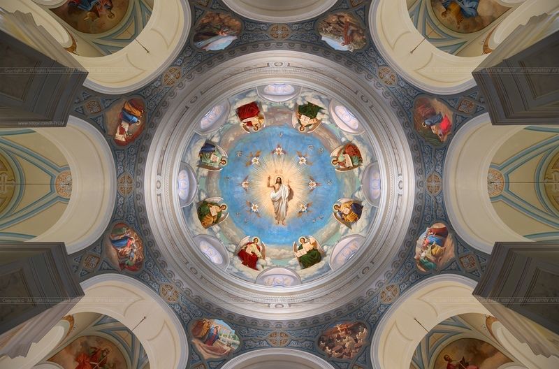 книга владыка моря, плафон, потолок, ceiling, ceiling-art, capriccio, veduta, photoartist, ведута, каприччио, фотохудожник, храм, россия, артем мирный, курск, russia, artyom mirniy, kursk, church, Храм Воскресения Христова. Город Курск (Россия) фото превью