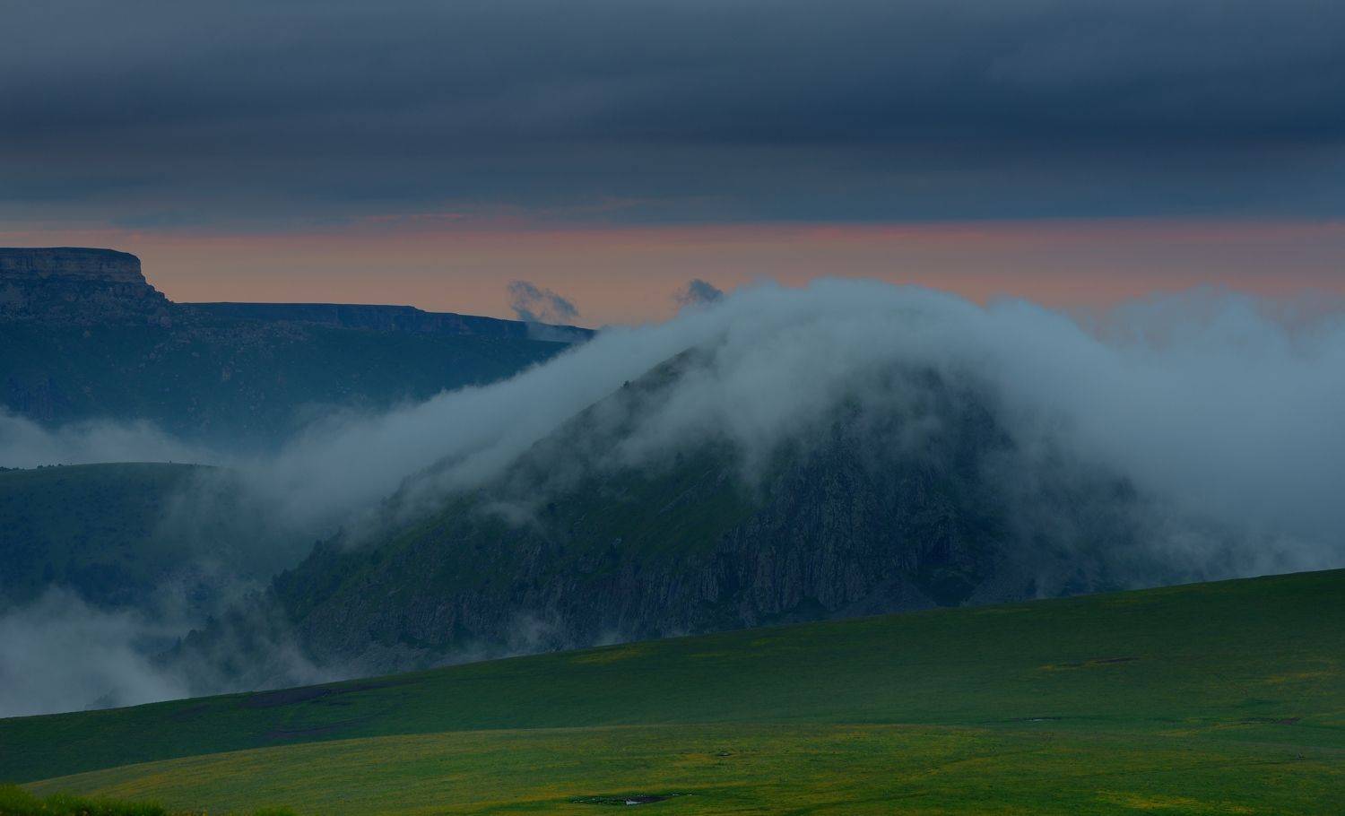 горы лето вечер кавказ, Александр Жарников
