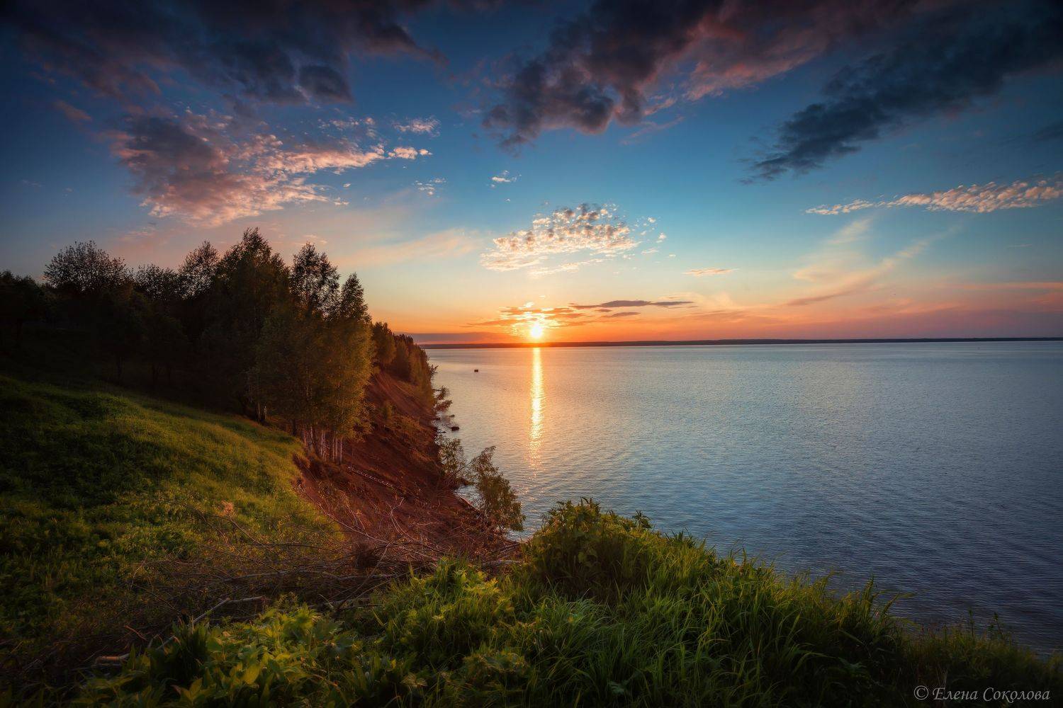 слудка, пейзаж, закат, лето, кама, река, Соколова Елена