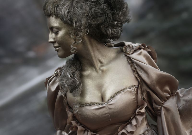 Бронзовый силуэт фото превью