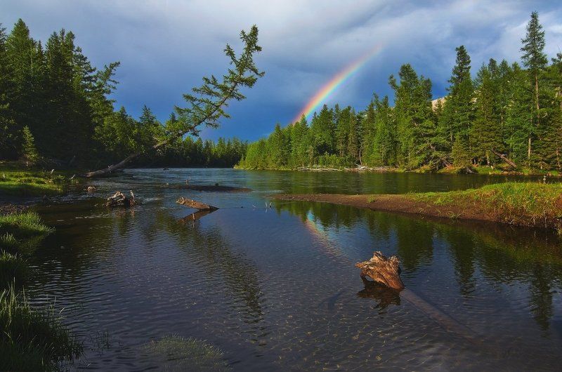 Радуга на реке Сенца. фото превью