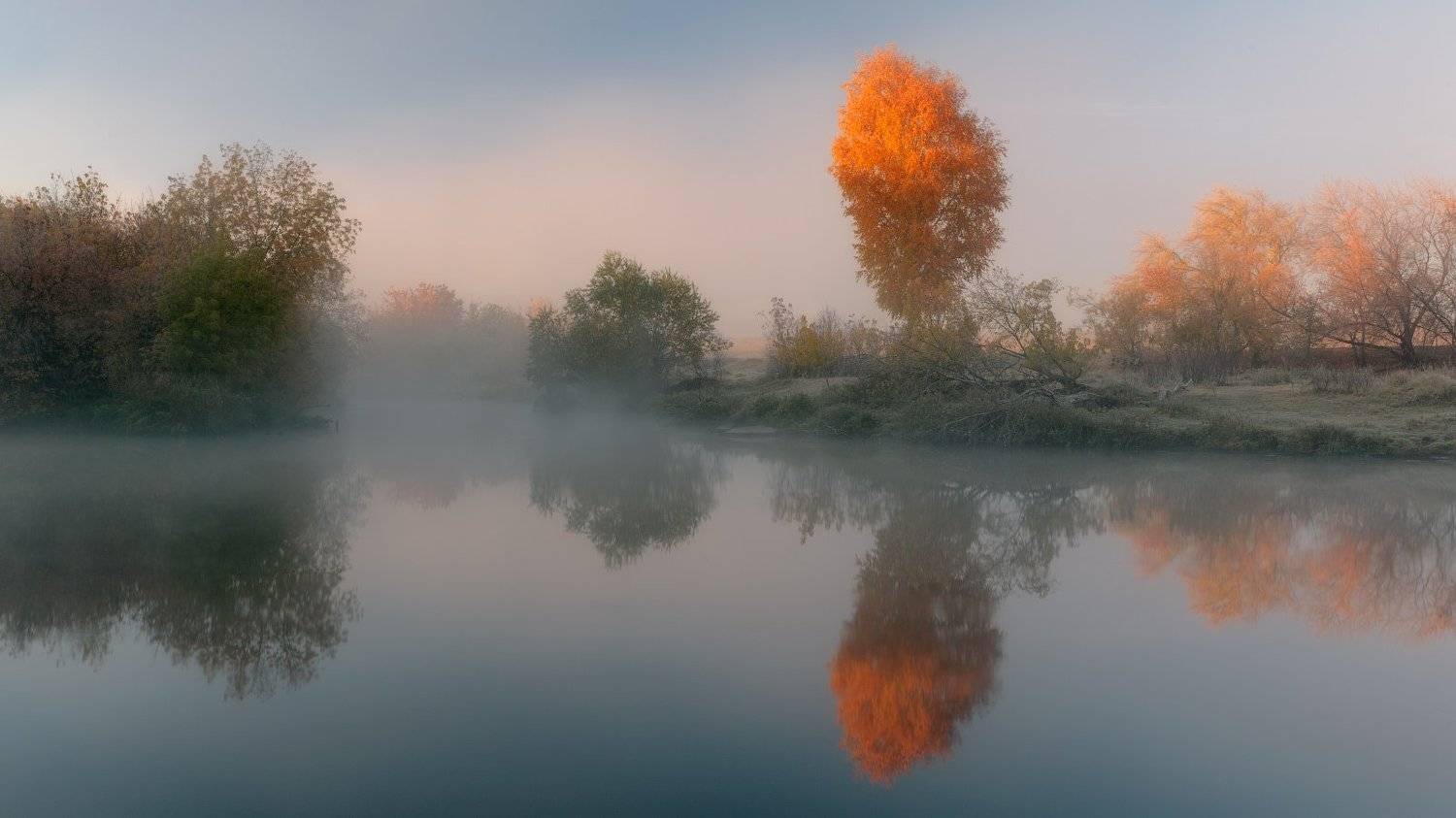 Октябрь, Осень, Река, Река миасс, marateaman