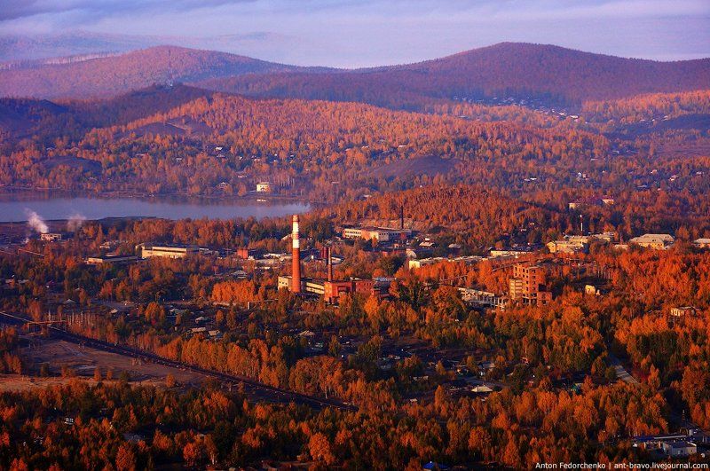 Индустриальный, Карабаш, Осень, Утро, Южный урал Осеннье утро в Карабаше фото превью