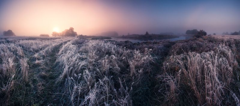 утро, иней, рассвет, неман, пойма Хрустальное утро фото превью