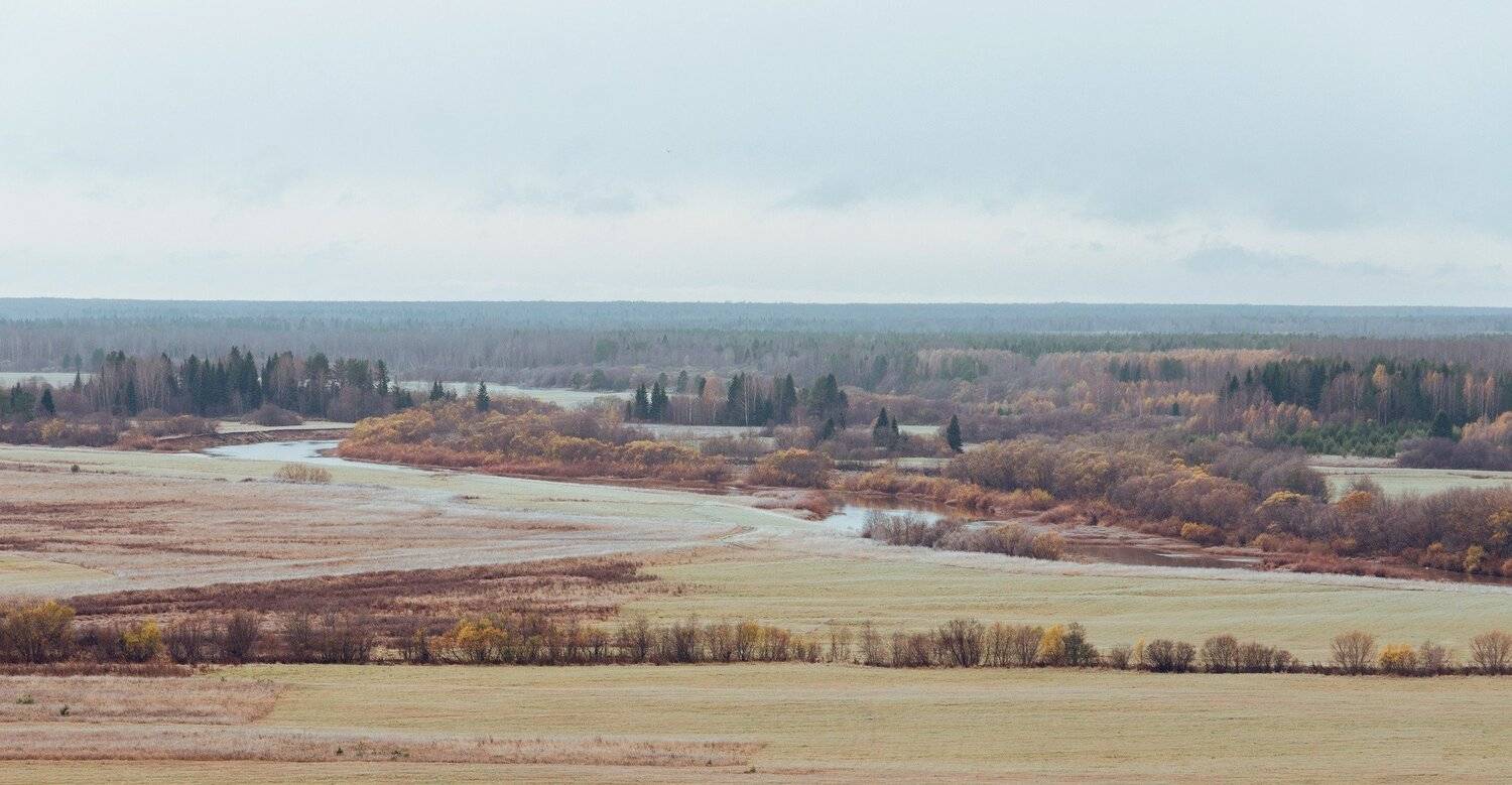 Осень, Пасмурно, Река, Сергей