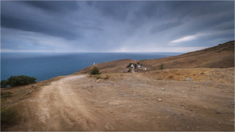 2012, Белый, крым, Маяк, меганом, Море, мыс, Черное море белый маячок фото превью