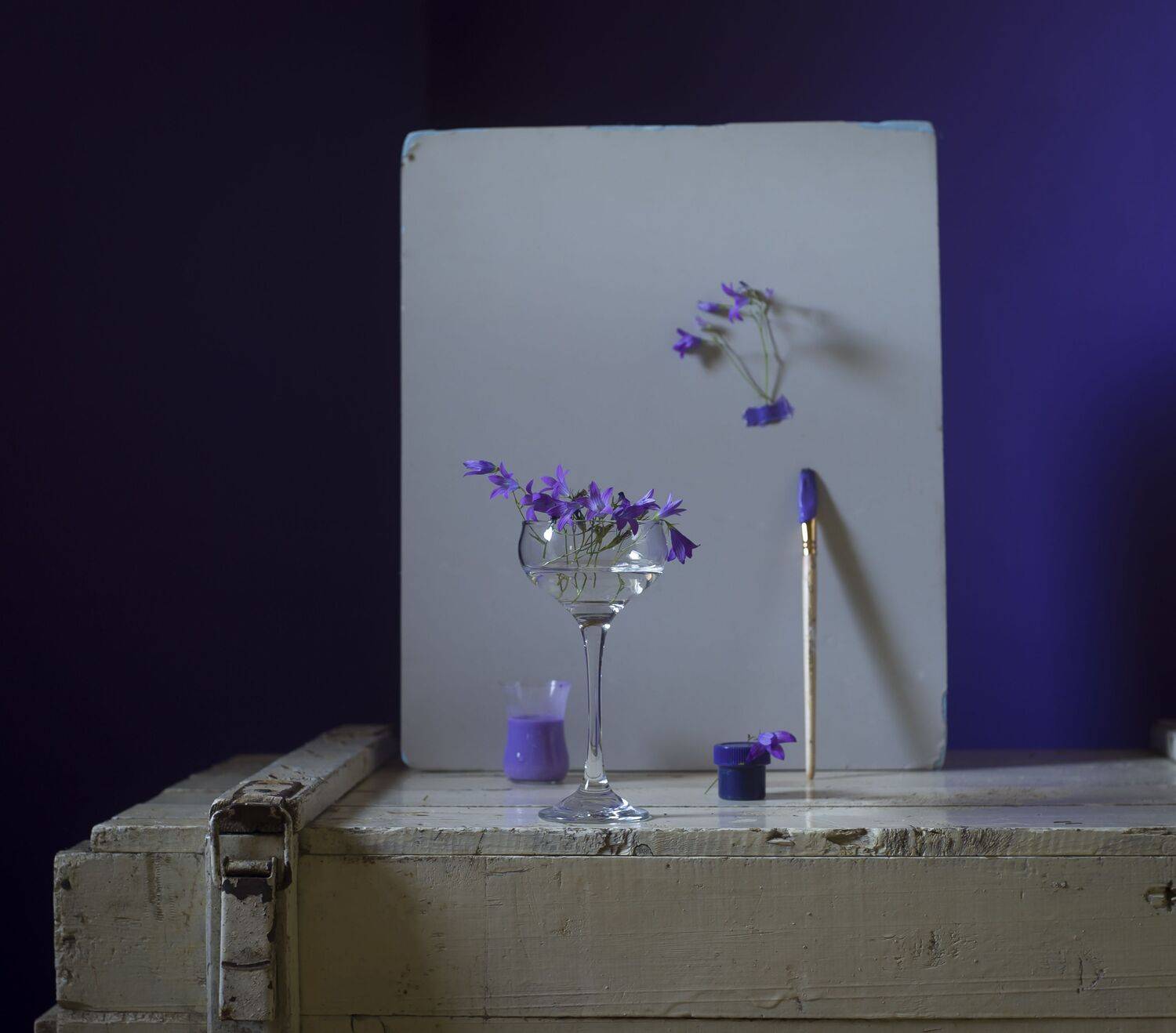 колокольчики, краска, кисточка,, Оксана Евкодимова