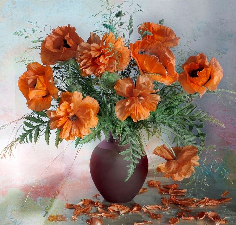 Натюрморт с маками фото превью