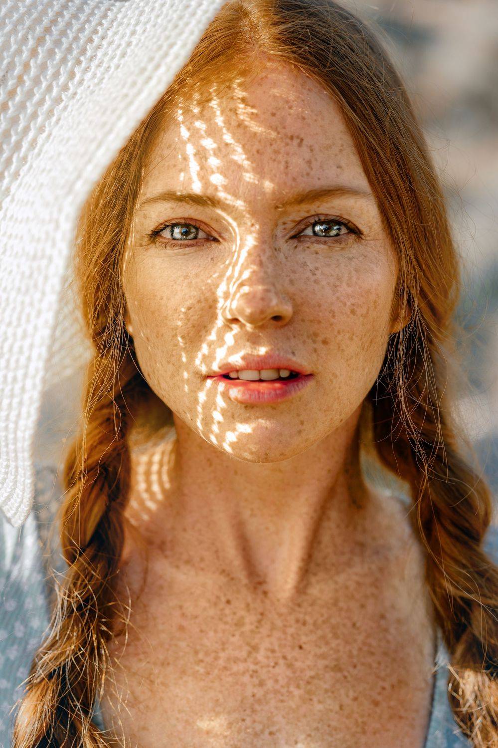 girl, freackles, redhead, lips, portrait, face, closeup, shadow, natural, Николай Новиков
