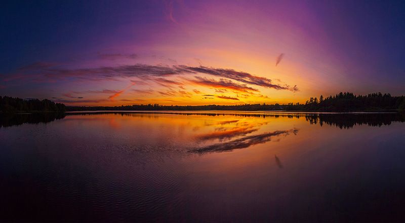 Эволюция заката, озеро Долотцо фото превью