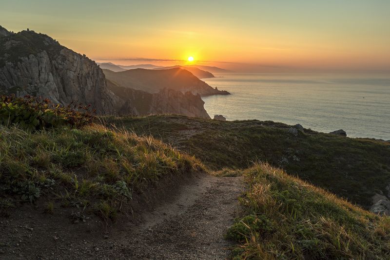 рассвет, побережье, тропа  фото превью