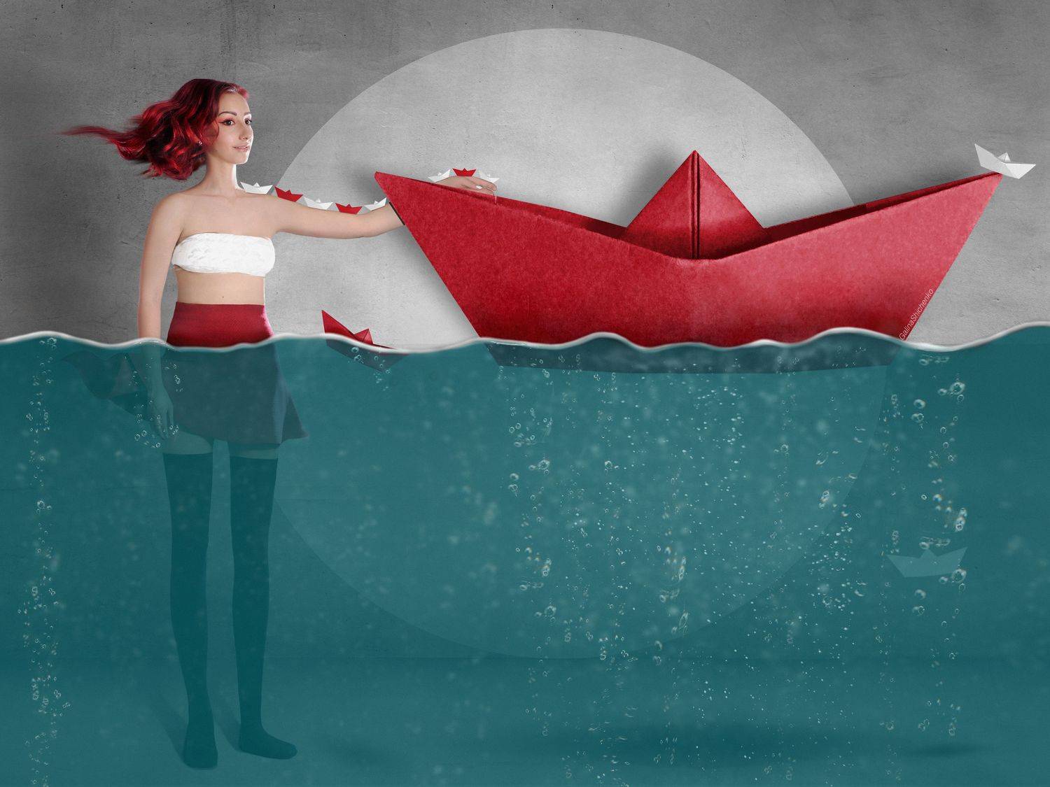 girl, ship, studio, девушка, корабль, идея, Шиченко Галина