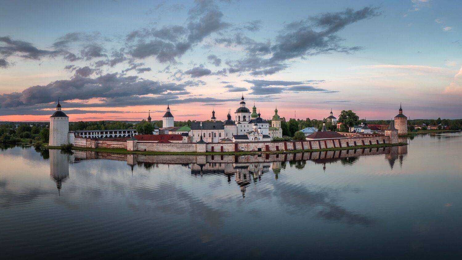 kirillov, vologda region, russia, sunset, evening, mirror, Марина Сорокина
