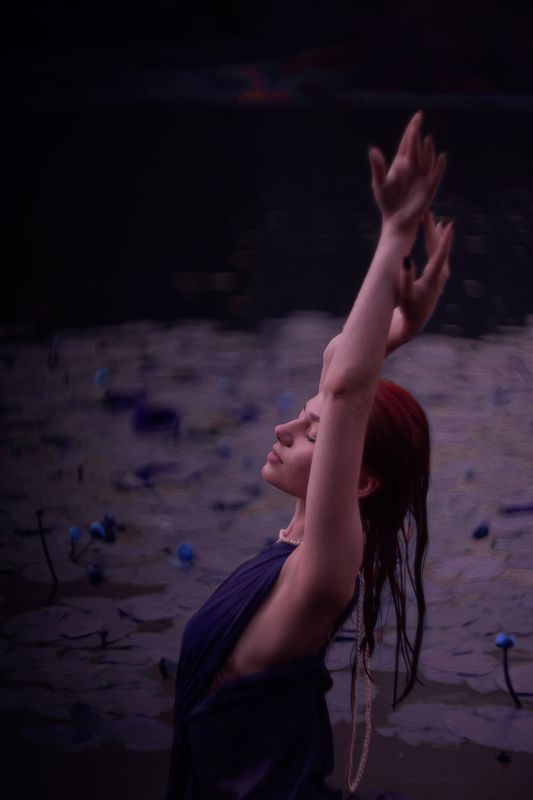 Портрет, постановочная, сказочная фотосессия, русалка, в воде, женская фотосессия, эстетика, гелиос Русалка. Ксения фото превью