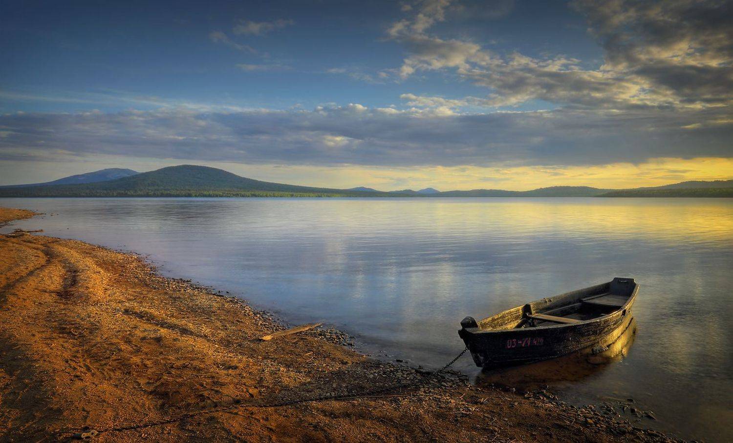 Урал, озеро, Зюраткуль, закат, вечер, Александр Бархатов