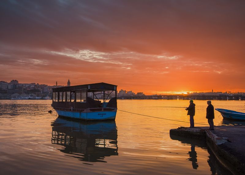 street, photography,istanbul,fog,morning,mood,golden horn morning at Haliç фото превью