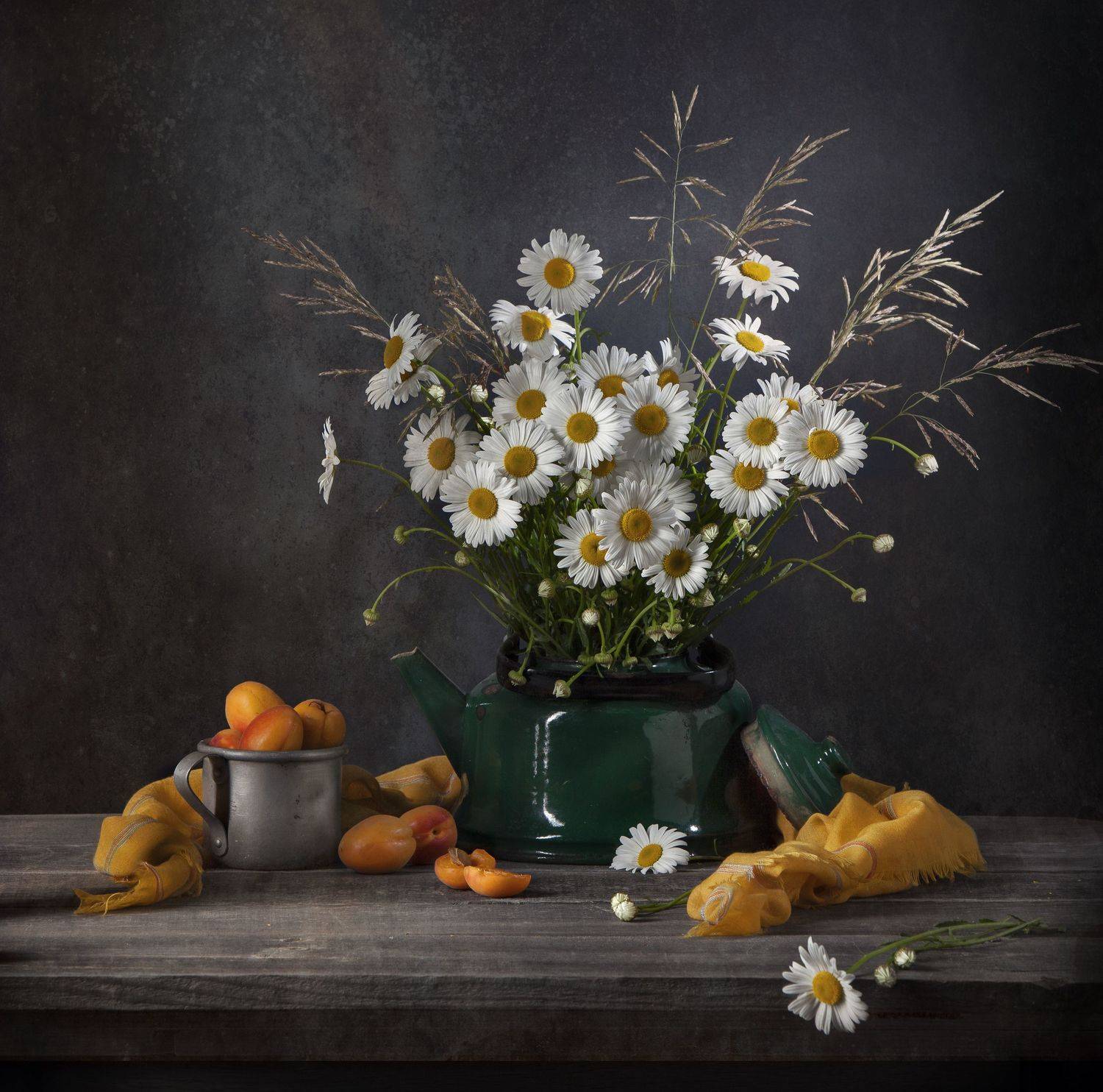 ромашки , абрикосы, Татьяна Попова