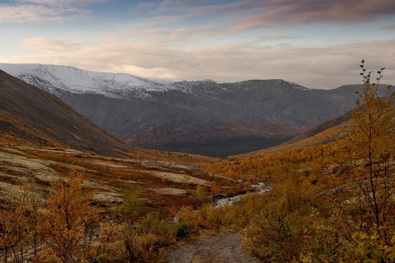 осень,хибины,горы Дорога домой фото превью