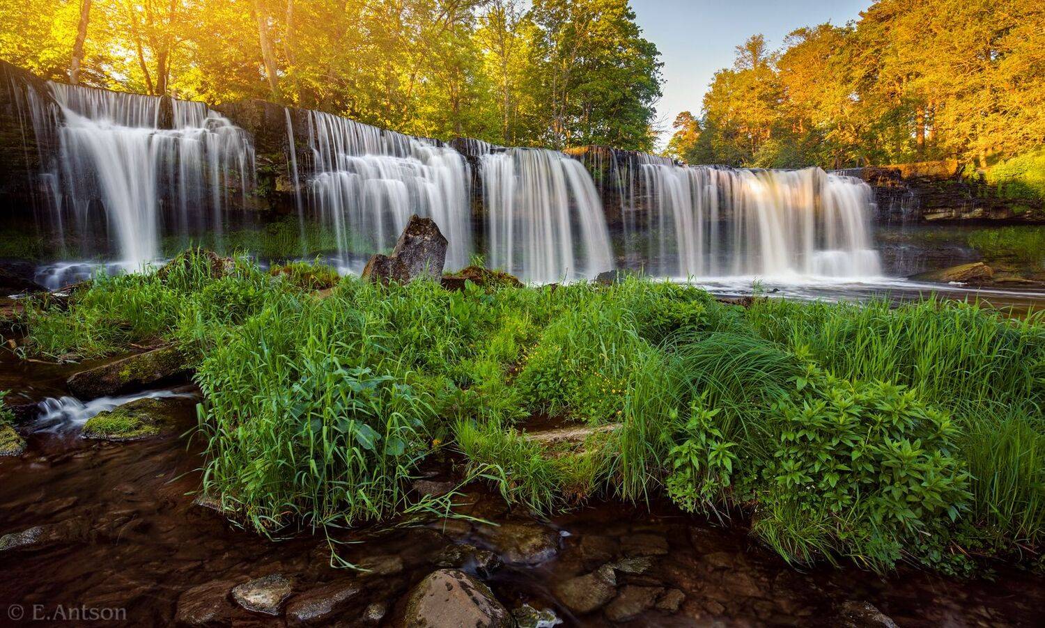 пейзаж, природа, эстония, водопад, Antson Elvis