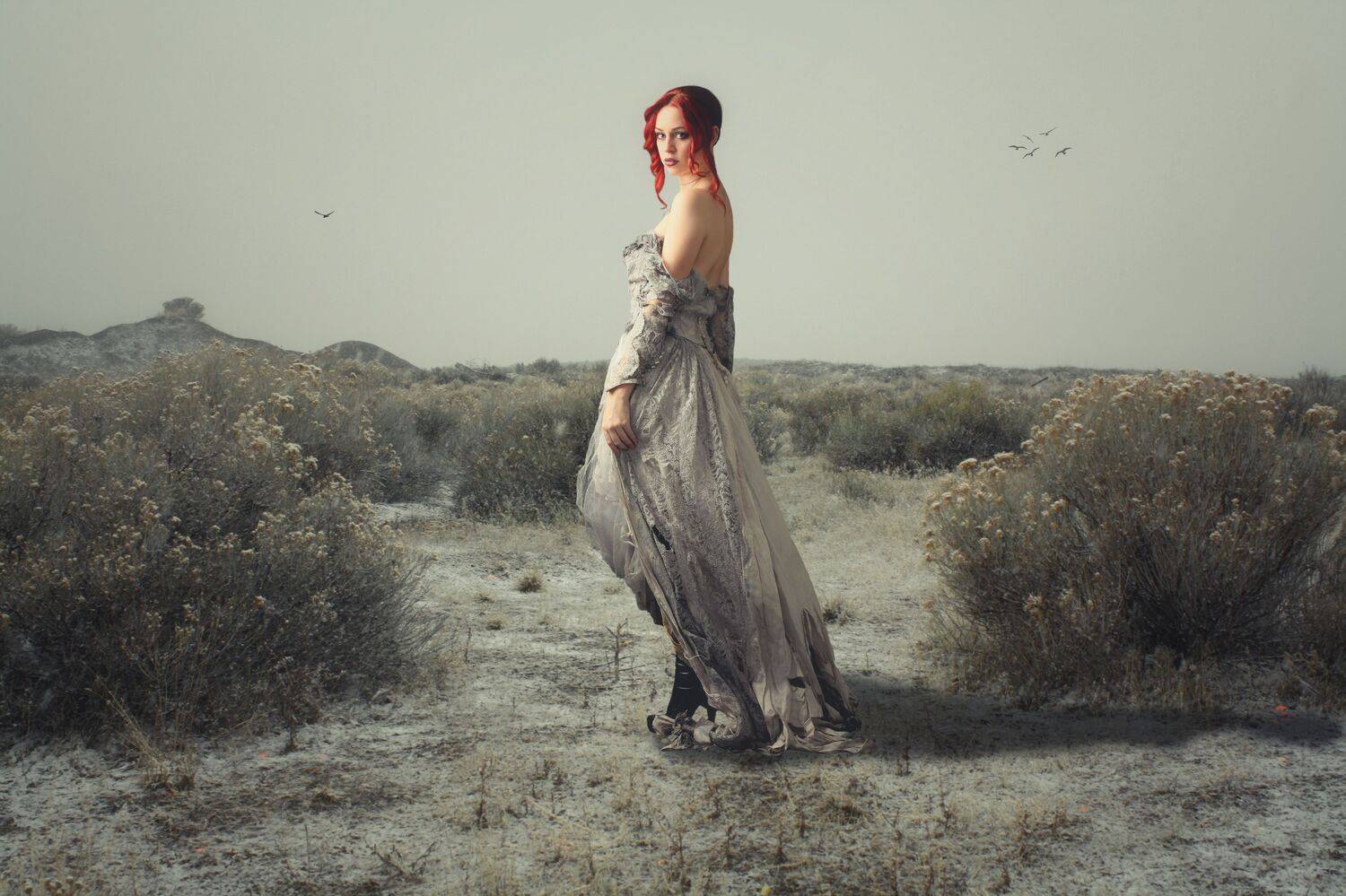 девушка, поле, Sergii Vidov