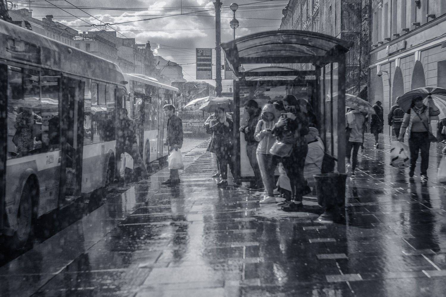 город, улица, дождь, улица, Тамара