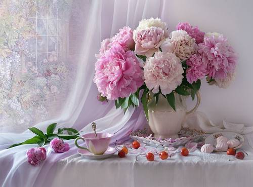 И бело-розовая нежность...