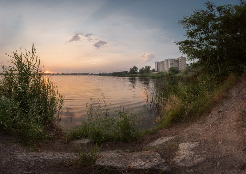 харьков,пейзаж харьков ,харкiв Вечiр на Харькiвському карьерi фото превью