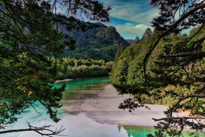 Бирюзовые воды реки Лех (Lech) фото превью