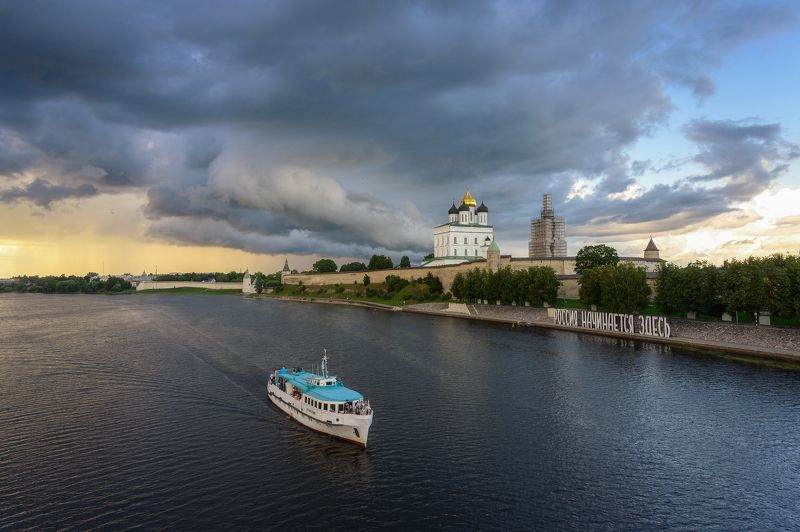 псков, пейзаж, Псков фото превью