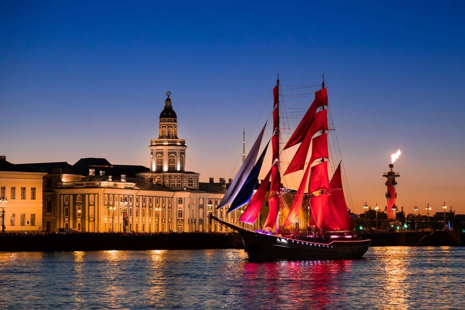 алые, паруса, санкт, петербург, питер, лето, ночь, бриг, набережная, Вячеслав Мельников